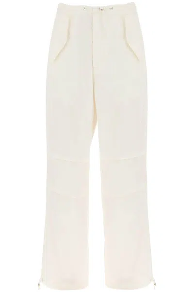 Shop Dion Lee Parachute Pants In Bianco