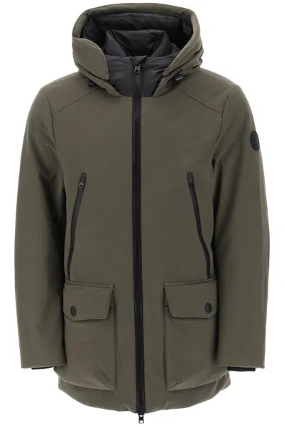 Shop Woolrich Parka In Soft Shell In Verde