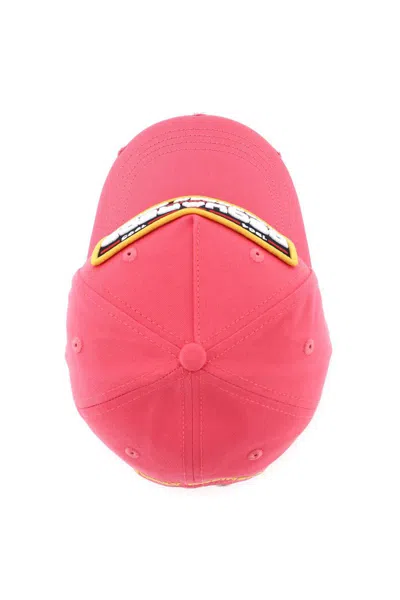 Shop Dsquared2 Patch Baseball Cap In Rosa