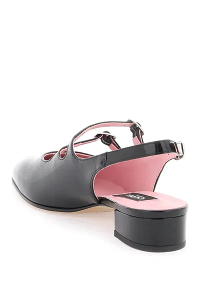 Shop Carel Paris Patent Leather Pêche Slingback Mary Jane In Nero