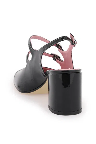 Shop Carel Paris Patent Leather Slingback Mary Jane In Nero