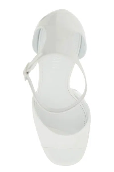 Shop Paris Texas Patent Leather Tatiana Sandals In Bianco