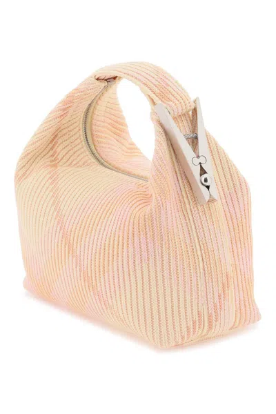 Shop Burberry Peg Mini Bag In Rosa