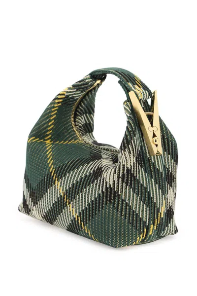 Shop Burberry Peg Mini Bag In Verde
