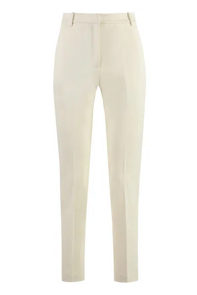 Shop Pinko Bello Straight-leg Trousers In Ivory