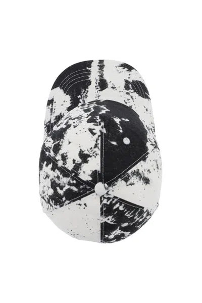 Shop Alexander Mcqueen Printed Baseball Cap With Logo Embroidery In Bianco