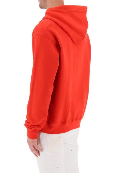 Shop Dsquared2 Printed Hoodie In Rosso