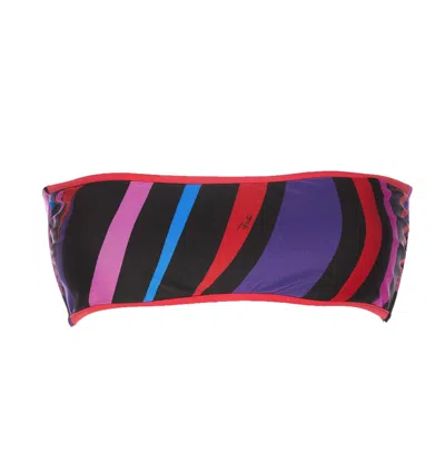 Shop Pucci Multicolor Top Beachwear In Black