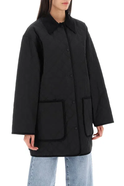 Shop Totême Quilted Barn Jacket In Nero
