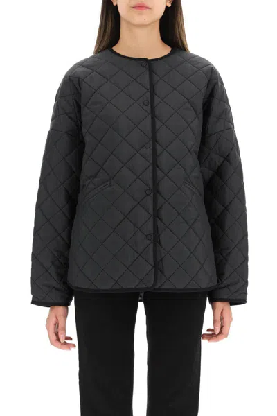 Shop Totême Quilted Boxy Jacket In Nero