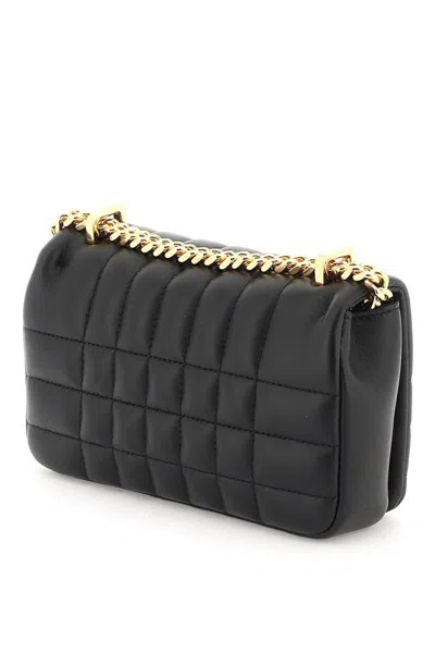 Shop Burberry Quilted Leather Lola Mini Bag In Nero