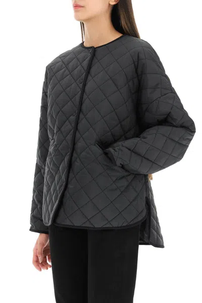 Shop Totême Quilted Boxy Jacket In Nero