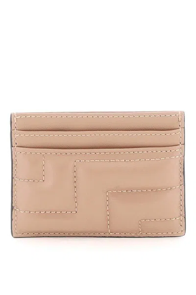 Shop Jimmy Choo Quilted Nappa Leather Card Holder In Rosa