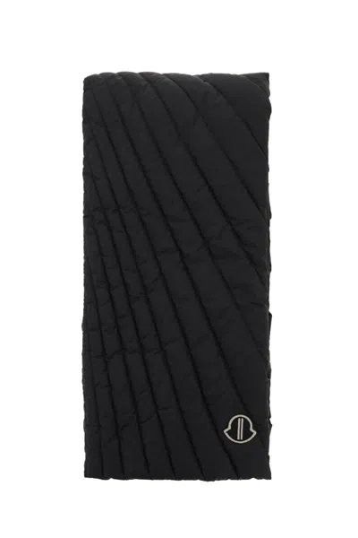 Shop Moncler X Rick Owens Radiance Scarf In Nero