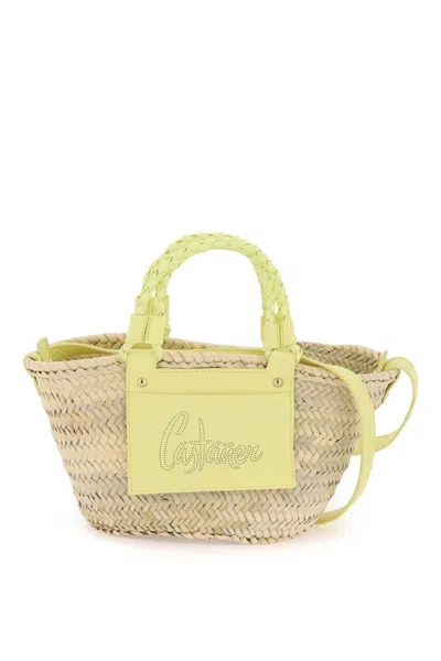 Shop Castaã±er Raffia Basket Bag For In Neutro
