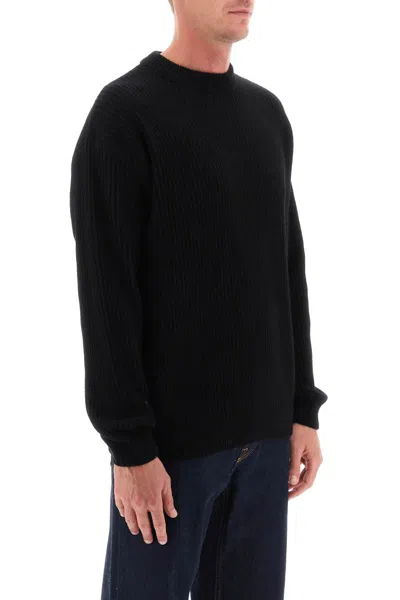 Shop Closed Recycled-wool Sweater In Nero