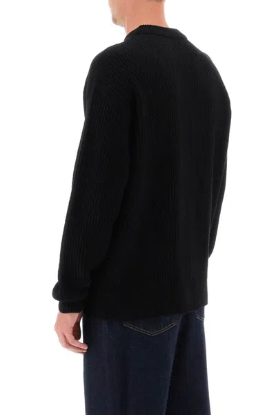 Shop Closed Recycled-wool Sweater In Nero