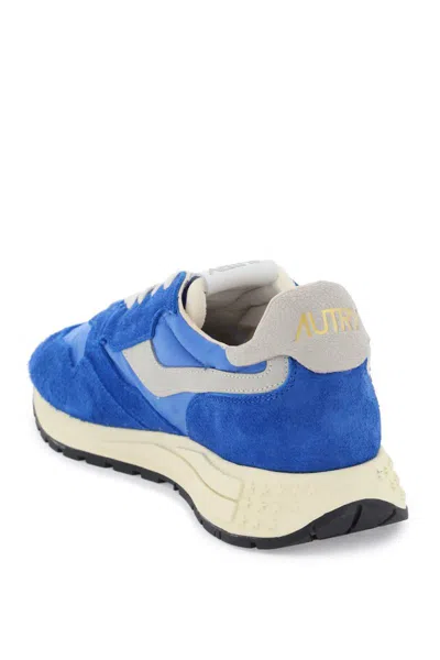 Shop Autry Reelwind Low-top Nylon And Suede Sneakers In Blu