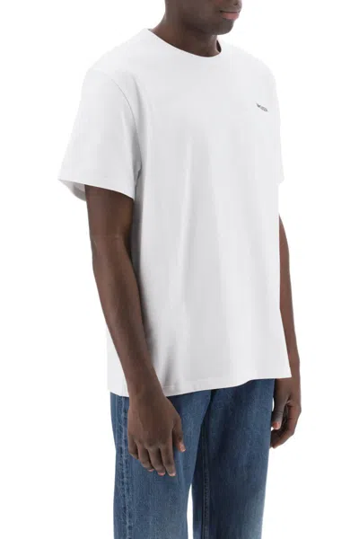 Shop Alexander Mcqueen Reflected Logo T-shirt In Bianco