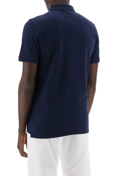 Shop Vilebrequin Regular Fit Cotton Polo Shirt In Blu