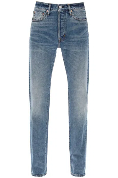 Shop Tom Ford Regular Fit Jeans In Blu