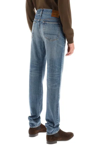 Shop Tom Ford Regular Fit Jeans In Blu