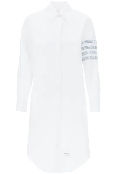 Shop Thom Browne Rel Chemisier Dress In Bianco