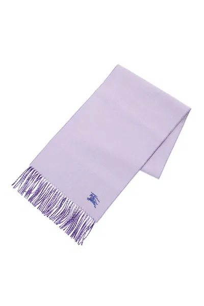Shop Burberry Reversible Cashmere Scarf In Viola