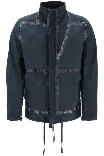 Shop 11 By Boris Bidjan Saberi Reversible Outdoor Cotton Technical Jacket In Grigio