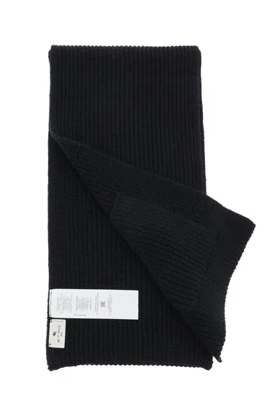 Shop Etro Ribbed Wool Scarf In Nero
