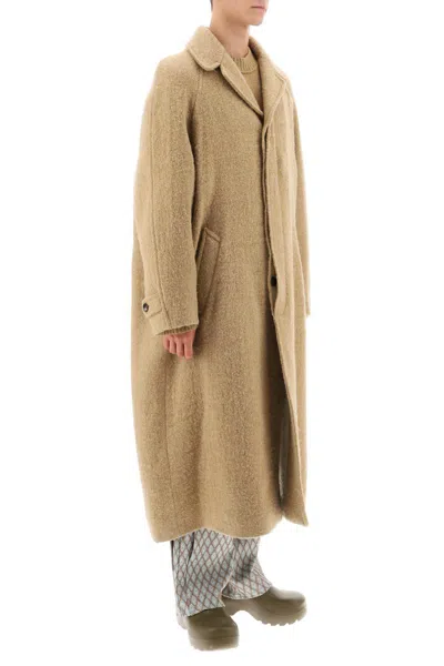 Shop Dries Van Noten Ridley Monochrome Tweed Coat In Beige