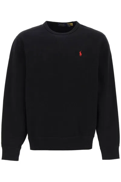 Shop Polo Ralph Lauren Rl Sweatshirt In Nero