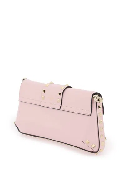 Shop Valentino Rockstud Shoulder Bag In Rosa