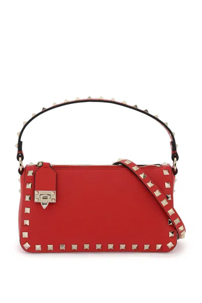 Shop Valentino Rockstud Small Bag In Rosso