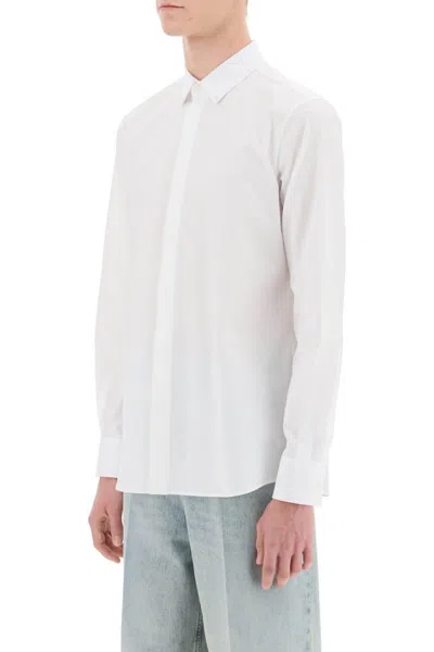 Shop Valentino Rockstud Unlimited Slim Fit Shirt In Bianco
