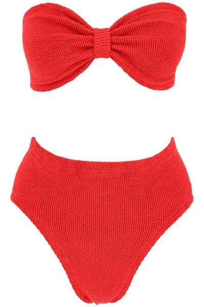 Shop Hunza G Ruby Bikini Set In Rosso