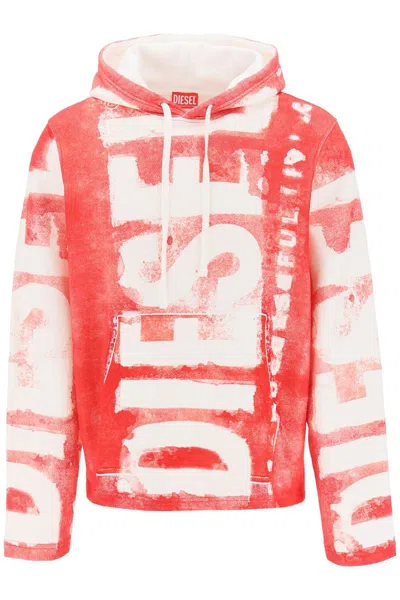 Shop Diesel S-giny Hoodie In Bianco