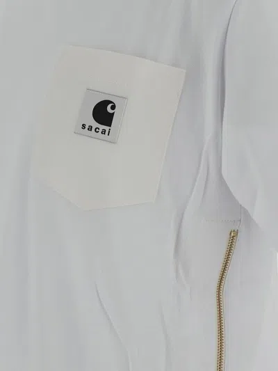 Shop Sacai X Carhartt Wip T-shirts And Polos In White
