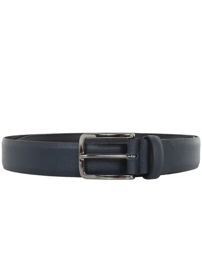 Shop Sait Saffiano Leather Belt Accessories In Blue