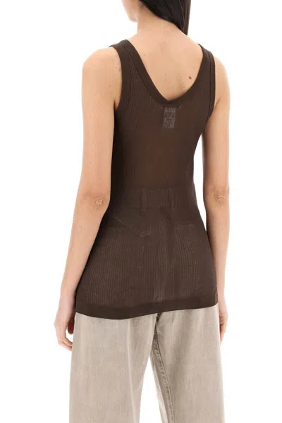 Shop Lemaire Seamless Sleeveless Top In Marrone
