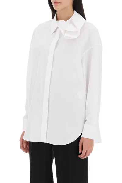 Shop Alexander Mcqueen Shirt With Orchid Detail In Bianco