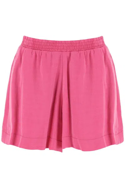 Shop Mvp Wardrobe Shorts With Elasticated Waistband In Fuxia