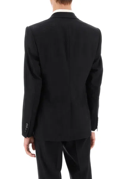 Shop Dolce & Gabbana Sicilia Single-breasted Monogram Jacket In Nero