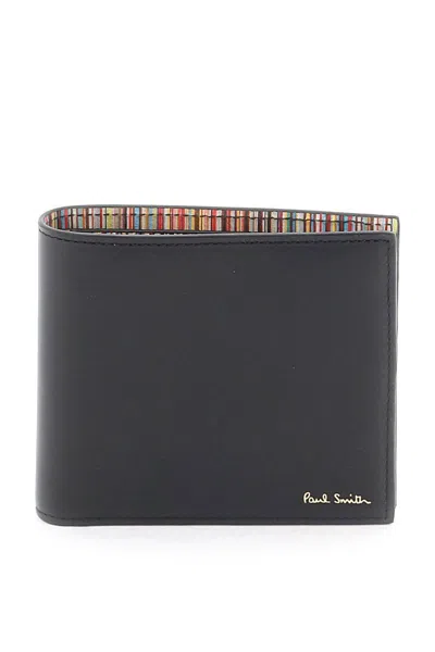 Shop Paul Smith Signature Stripe Bifold Wallet In Nero