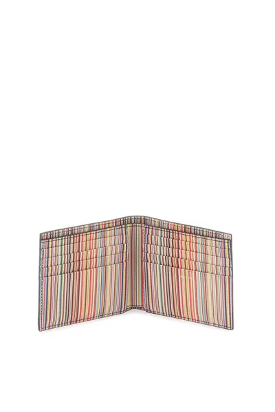 Shop Paul Smith Signature Stripe Bifold Wallet In Nero