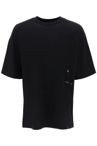 Shop Oamc Silk Patch T-shirt With Eight In Nero