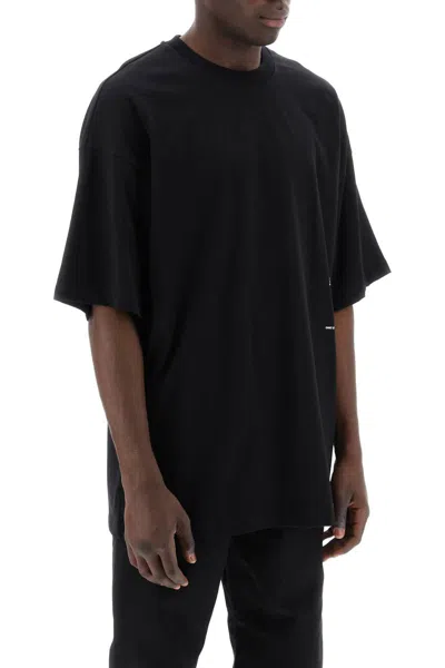 Shop Oamc Silk Patch T-shirt With Eight In Nero