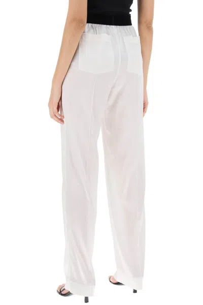 Shop Tom Ford Silk Pajama Pants In Bianco
