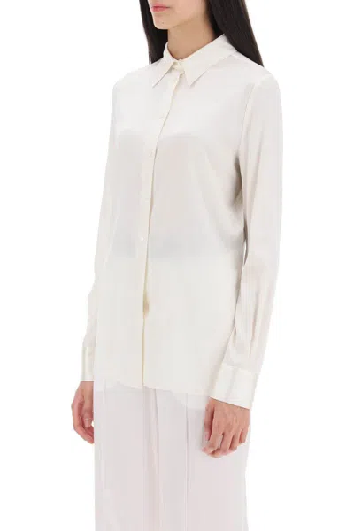 Shop Tom Ford Silk Satin Shirt In Bianco