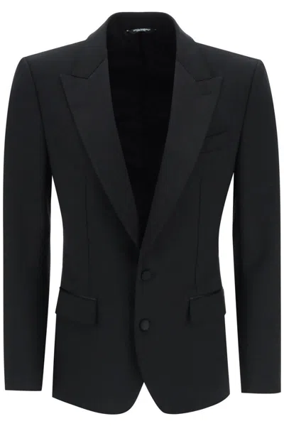 Shop Dolce & Gabbana Single-breasted Tuxedo Jacket In Nero